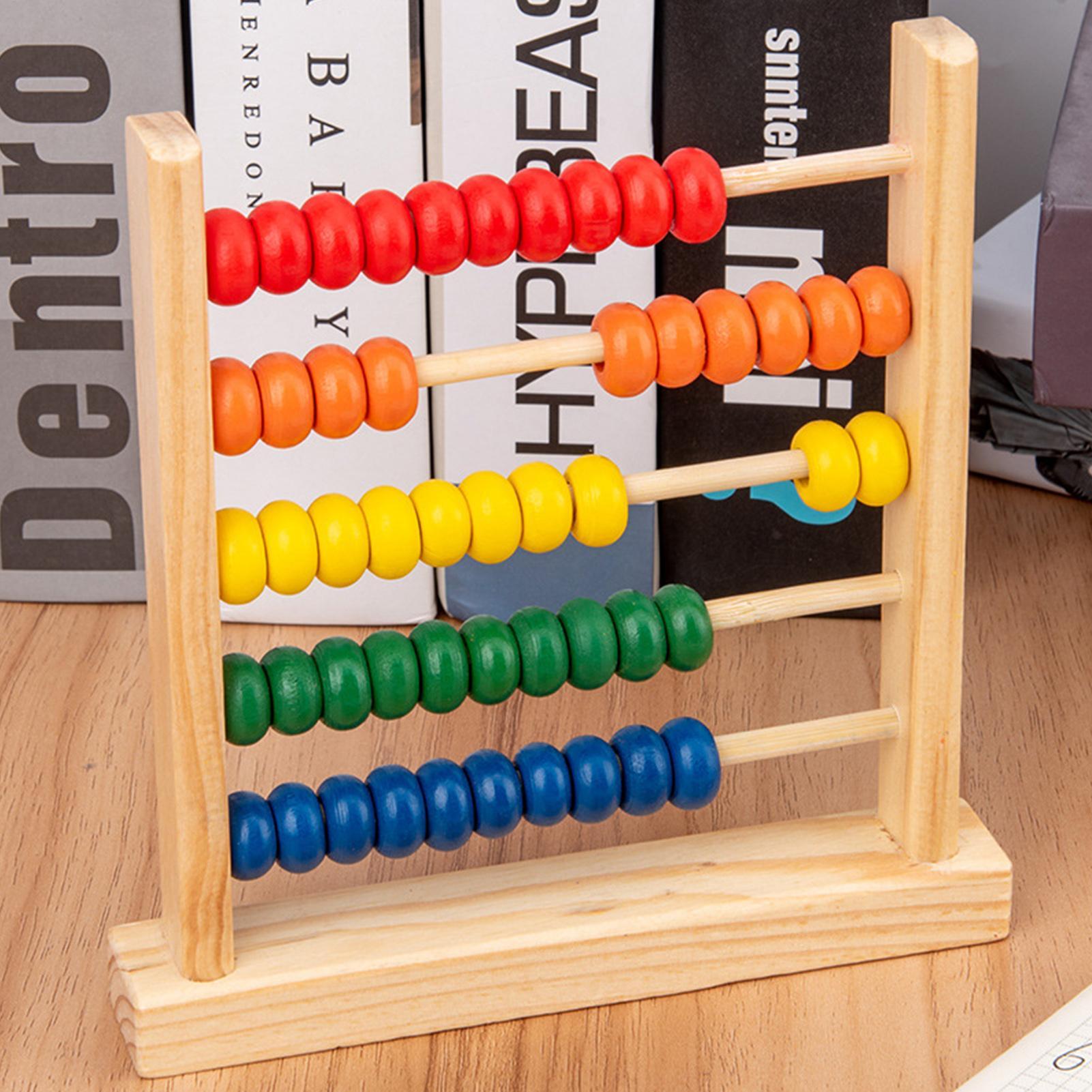 Abacus Counting Bead - กรอบไม้ลูกคิดของเล่น ลูกคิดนับเลข เกมส์การนับเลข ของเล่นเสริมการเรียนรู้ ลูกคิดนับเลข ของเล่นลูกปัดหลากสี