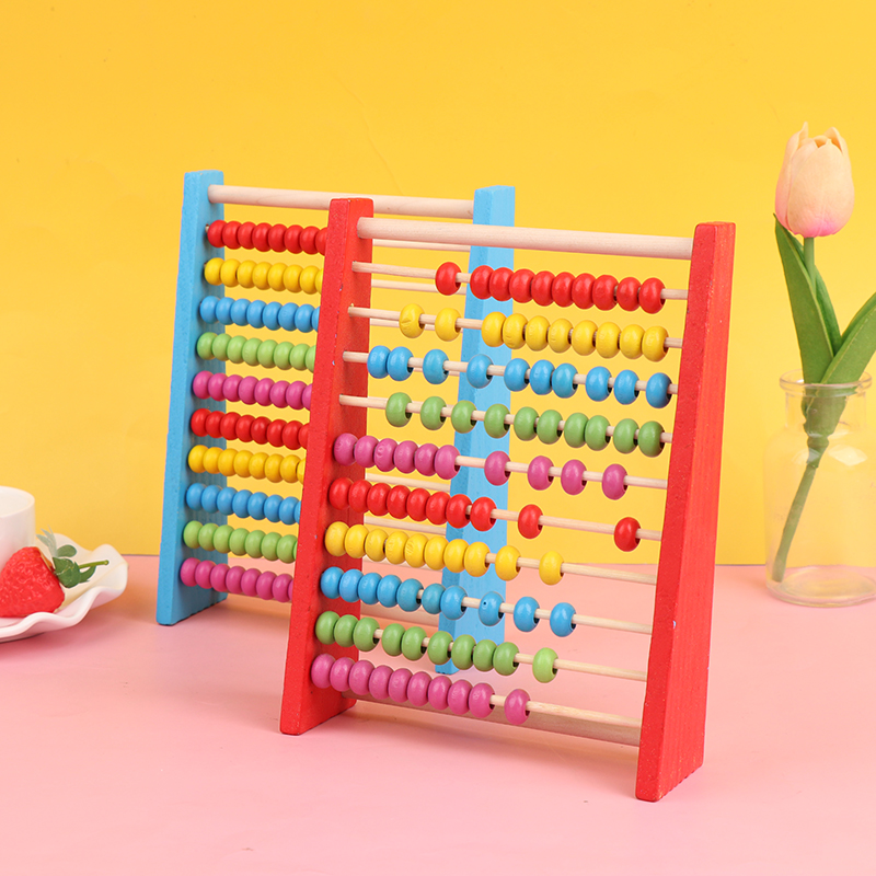 Abacus Counting Bead - ลูกคิดไม้ใหม่ ของเล่นเสริมพัฒนาการคณิตศาสตร์สำหรับเด็ก ของเล่นนับลูกปัดเพื่อการเรียนรู้