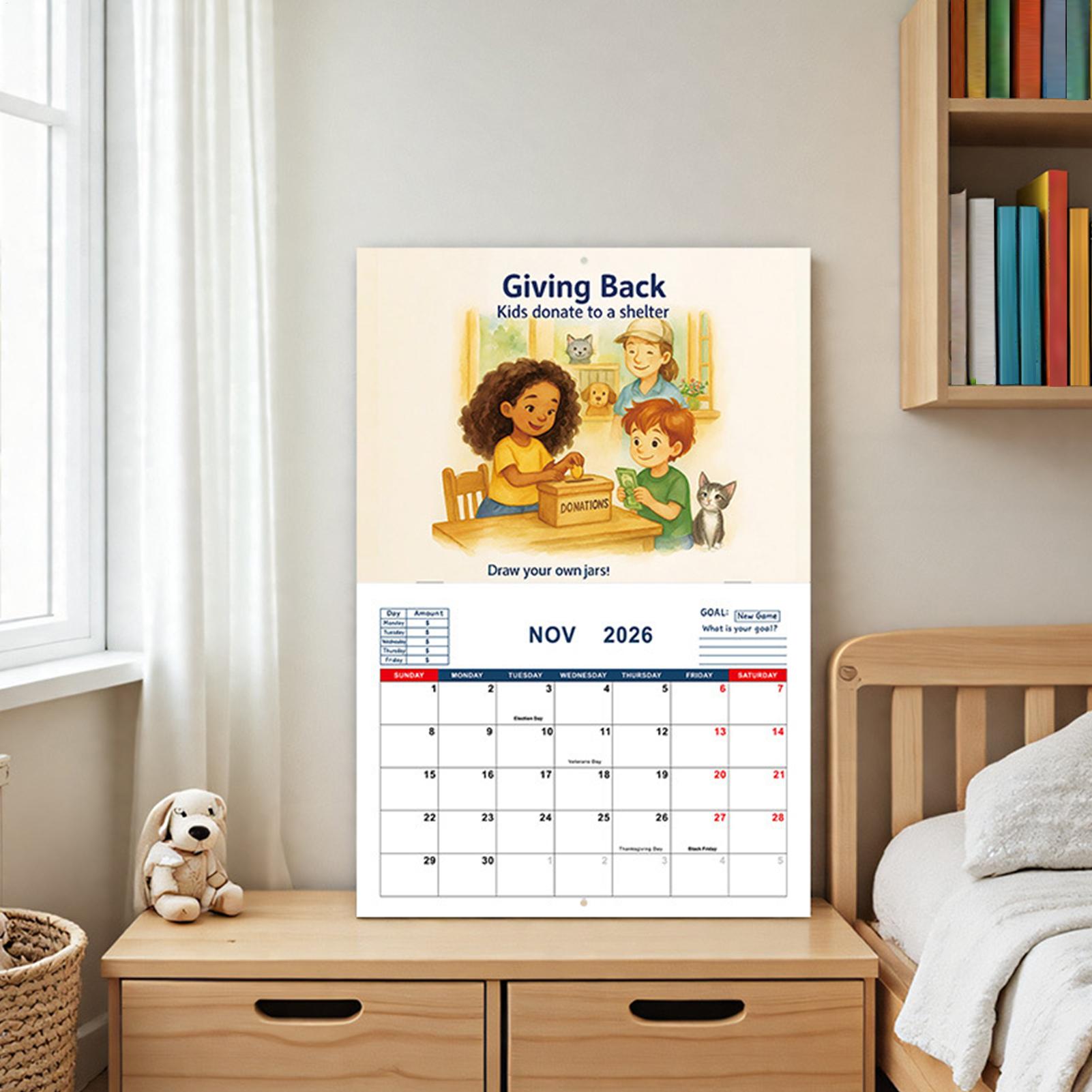 Kids Education Plan - ปฏิทินสําหรับเด็ก 2026 เด็ก Money Management Planning
