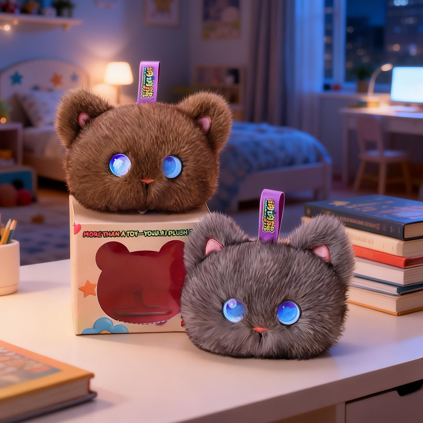 Kids Education Toys - ของเล่นแมวหุ่นยนต์อัจฉริยะโทบอท ของเล่นสัตว์ตุ๊กตาหุ่นยนต์เพื่อความสัมพันธ์ทางอารมณ์ ของเล่นเสริมพัฒนาการเด็ก ตุ๊กตาขนนุ่มสุดฮิตสำหรับเด็ก