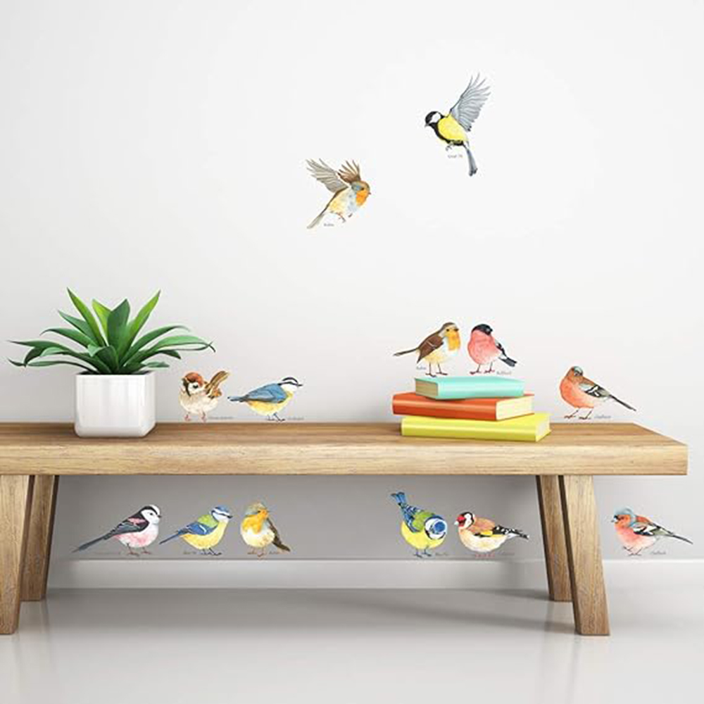 Kids Education Quotes - 13 ชิ้น Little Birds สติ๊กเกอร์ติดผนังเด็กทารกเด็กนกสาขาสัตว์รูปลอกผนังห้องนั่งเล่นห้องนอนตกแต่งบ้าน