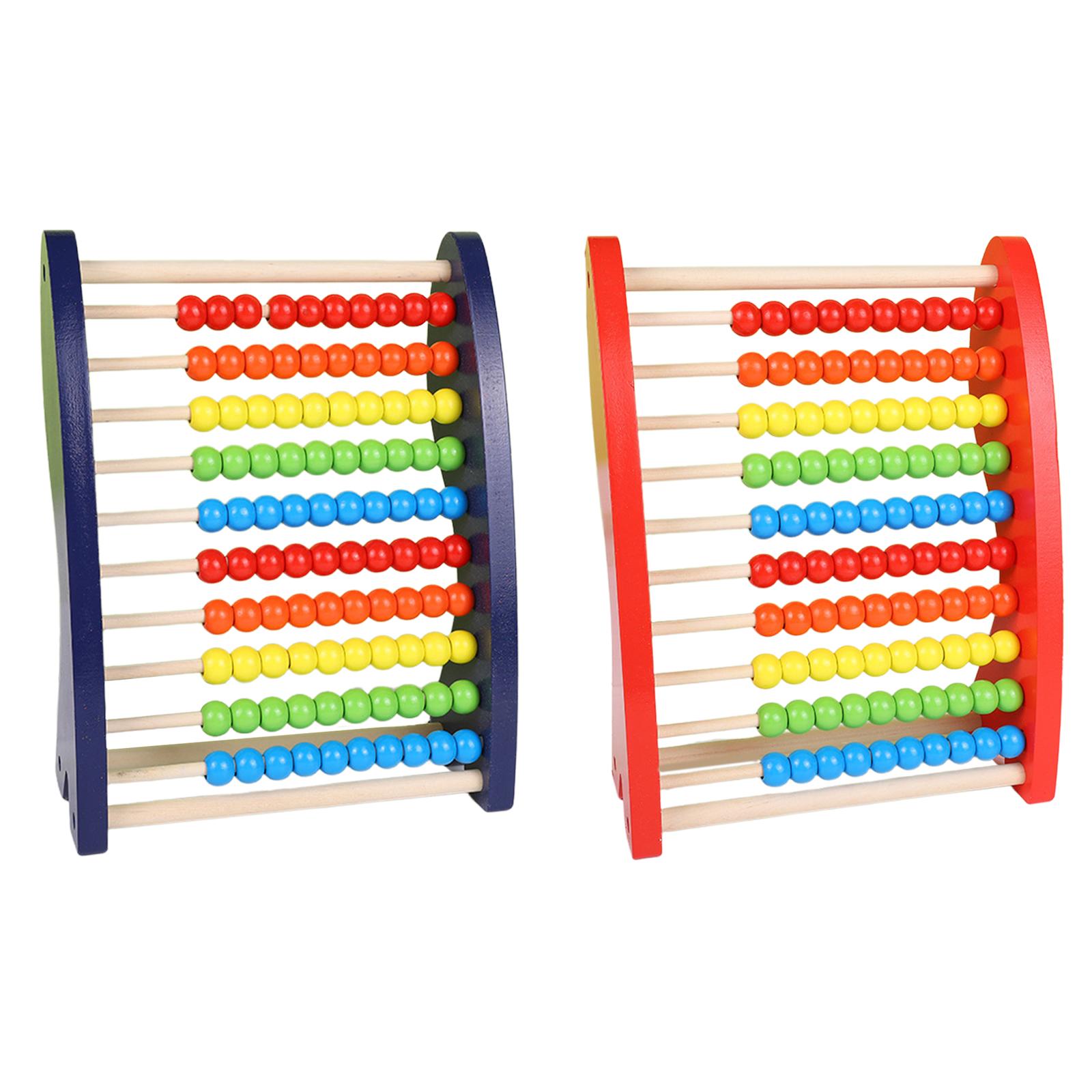Abacus Counting Bead - ลูกคิดไม้สำหรับเด็ก ของเล่นลูกคิดแบบมอนเตสซอรี่ พร้อมกรอบและลูกปัดนับเลข สำหรับเด็กผู้หญิง