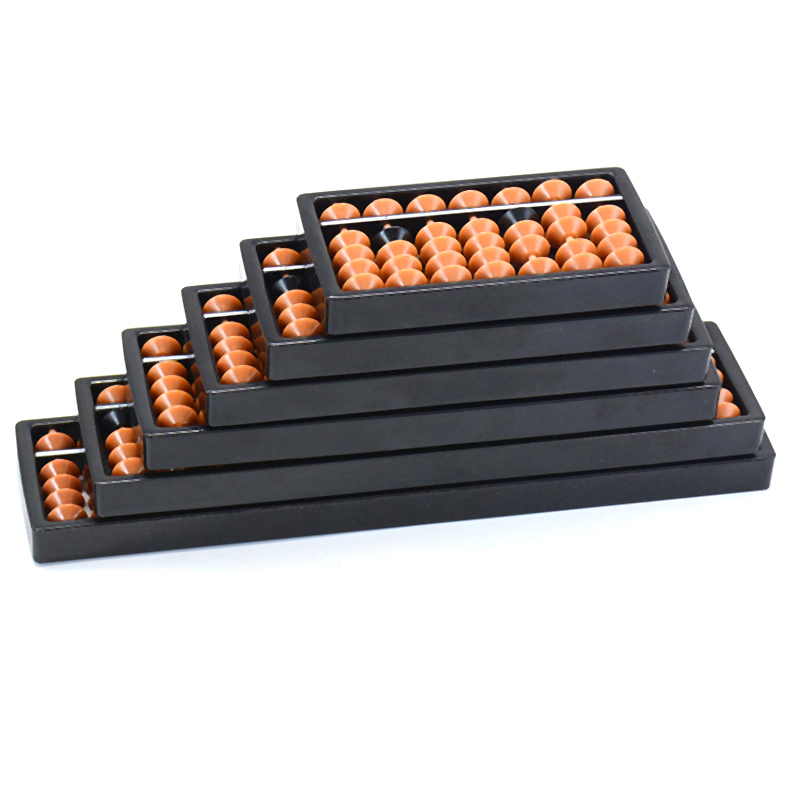 Abacus Counting Bead - ลูกคิด 7/9/11/13/15/17 แถว แบบมาตรฐาน สีน้ำตาล ลูกปัดโซโรบัน