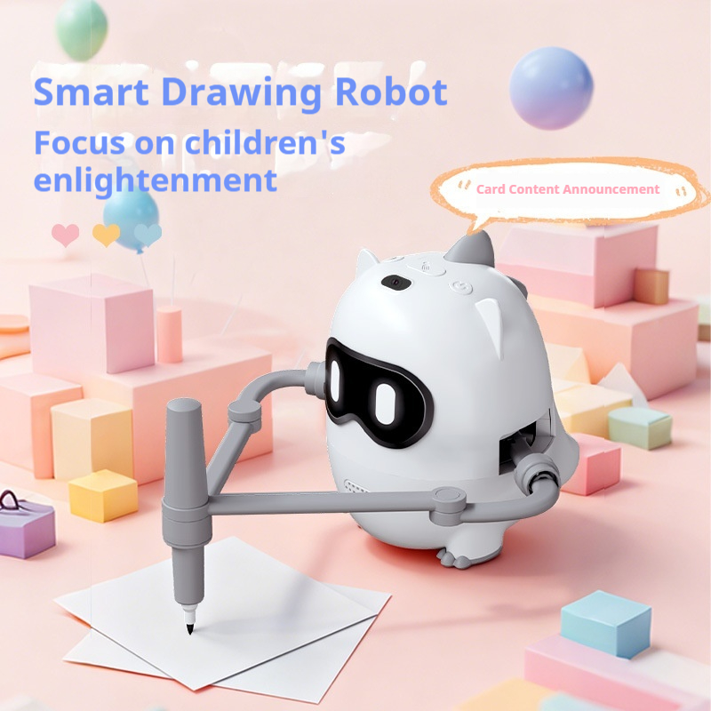 Kids Education Toys - หุ่นยนต์วาดภาพไดโนเสาร์อัจฉริยะ ของเล่นเสริมพัฒนาการเด็กเล็ก พร้อมการ์ดเสียงและระบบกระจายเสียง สำหรับเด็กวัยเตาะแตะและเด็กก่อนวัยเรียน