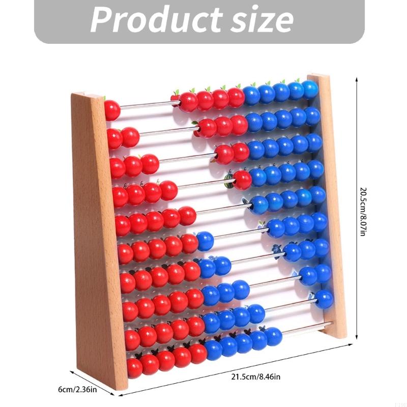 ลูกคิดไม้สีแดงและลูกปัดสีฟ้า,  - Abacus Counting Bead บทวิจารณ์และราคา