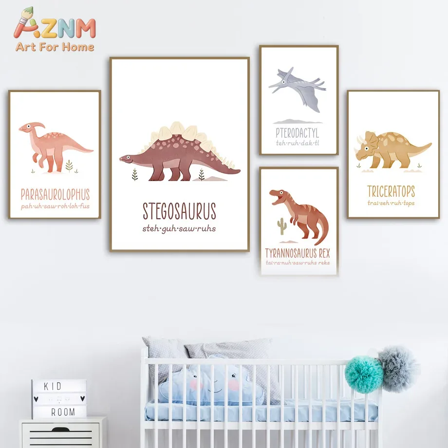 AZNM ภาพพิมพ์ศิลปะบนผืนผ้าใบลา - Kids Education Name บทวิจารณ์และราคา