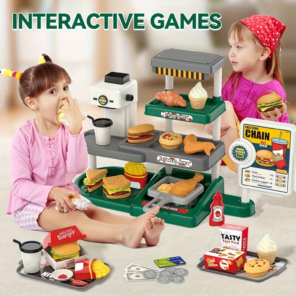 ชุดของเล่นร้านอาหารฟาสต์ฟู้ด พ - Kids Education Store บทวิจารณ์และราคา