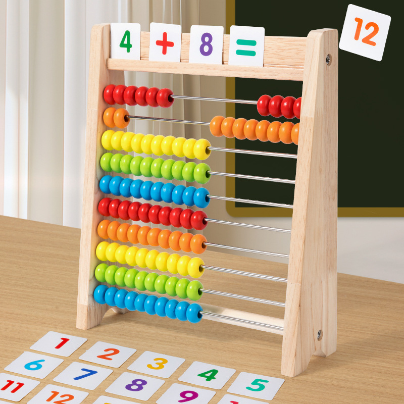 ลูกปัดไม้สำหรับนับเลข มอนเตสซอ - Abacus Counting Bead บทวิจารณ์และราคา