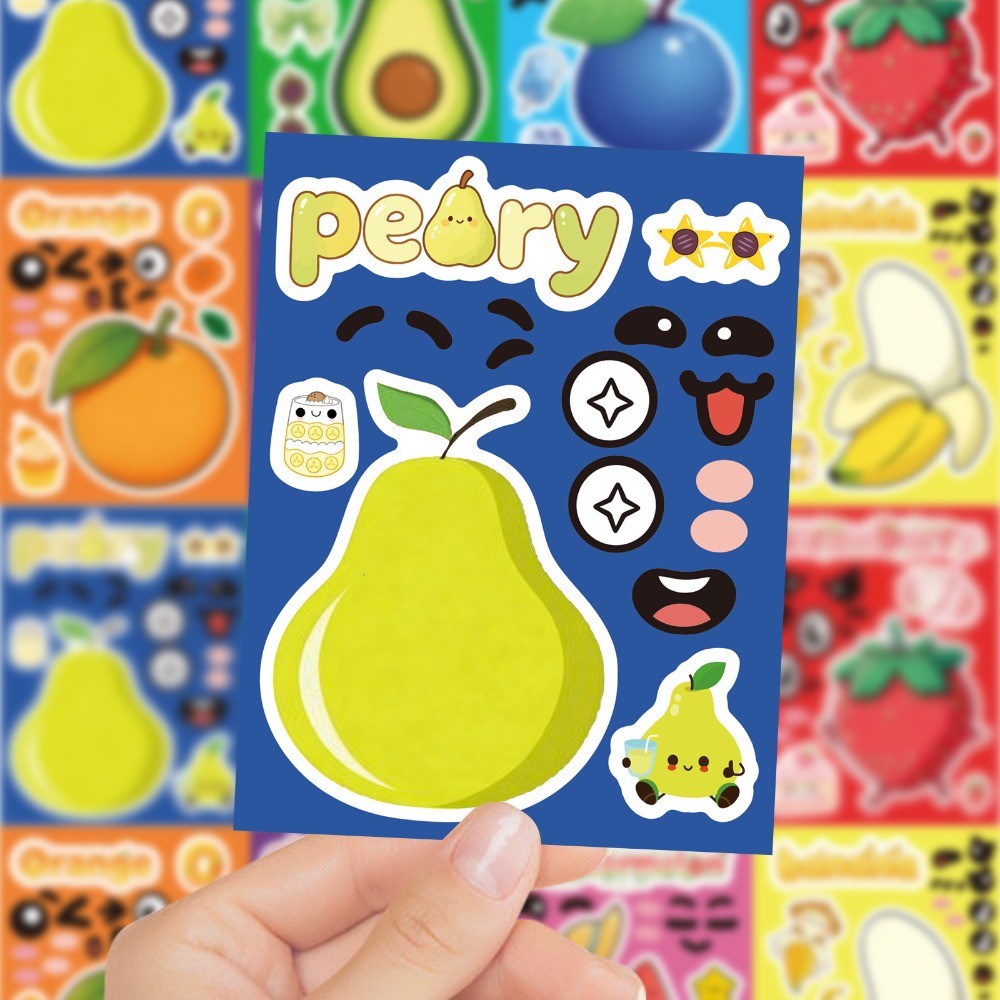 สติกเกอร์ผลไม้การ์ตูนน่ารัก 8  - Kids Education Store บทวิจารณ์และราคา