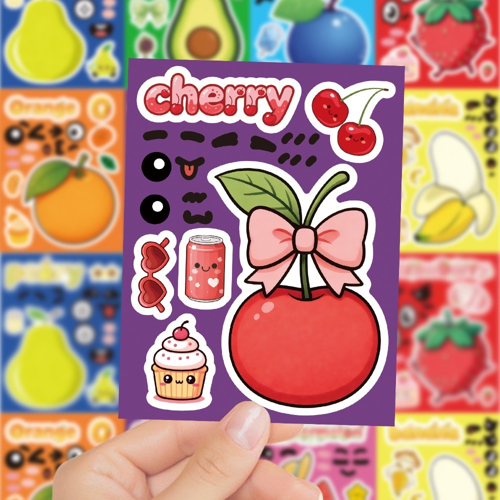 สติกเกอร์ผลไม้การ์ตูนน่ารัก 8  - Kids Education Store บทวิจารณ์และราคา